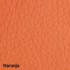 Chaise pivotante ergonomique Udine Economy : Avec structure noire, accoudoirs et revêtement Baly (textile), Bonday ou éco-cuir - cuir écologique: Orange - 